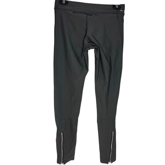 Nike Dri-Fit Gray Leggings Women's Size Small Zip Athleisure Active Workout Run - Picture 2 of 10
